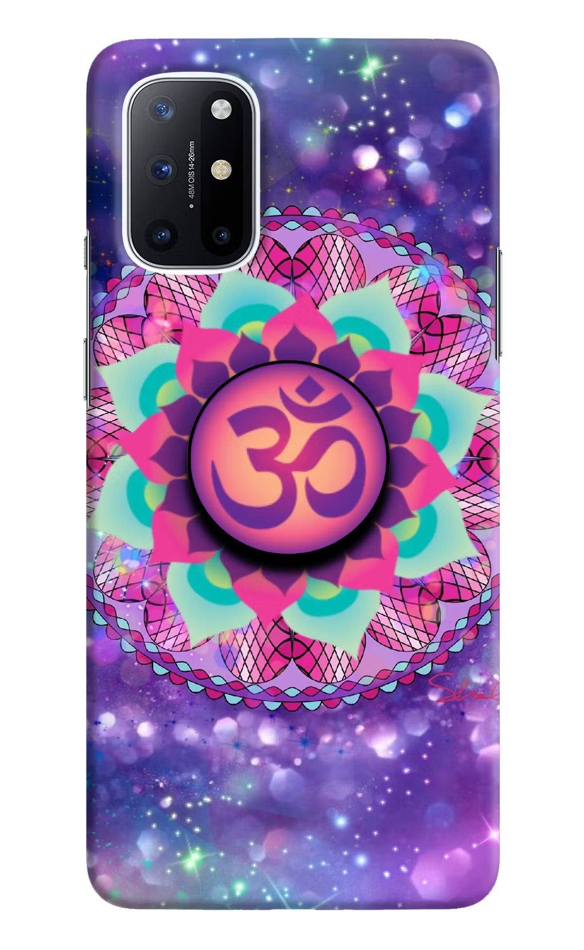 Om Purple Oneplus 8T Pop Case by Casekaro
