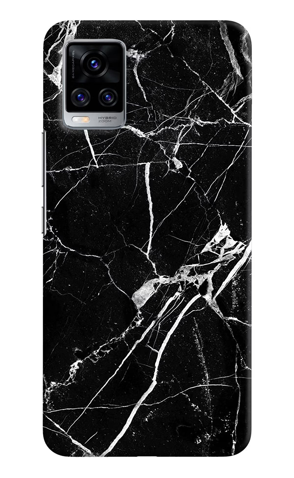 Black Marble Pattern Vivo V20 Pro Hard Case Back Cover by Casekaro