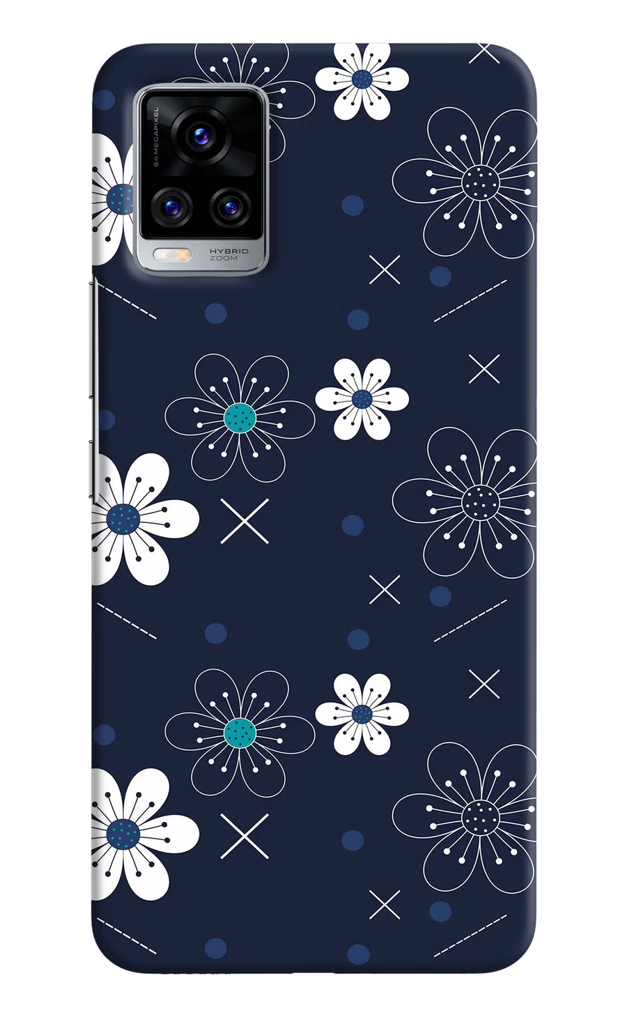 Flowers Vivo V20 Pro Back Cover, Hard case