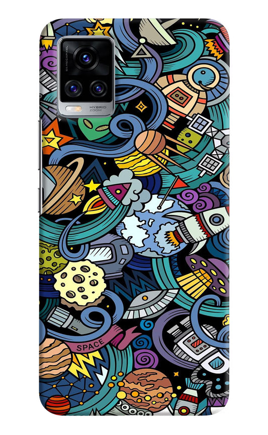 Space Abstract Vivo V20 Pro Hard Case Back Cover by Casekaro