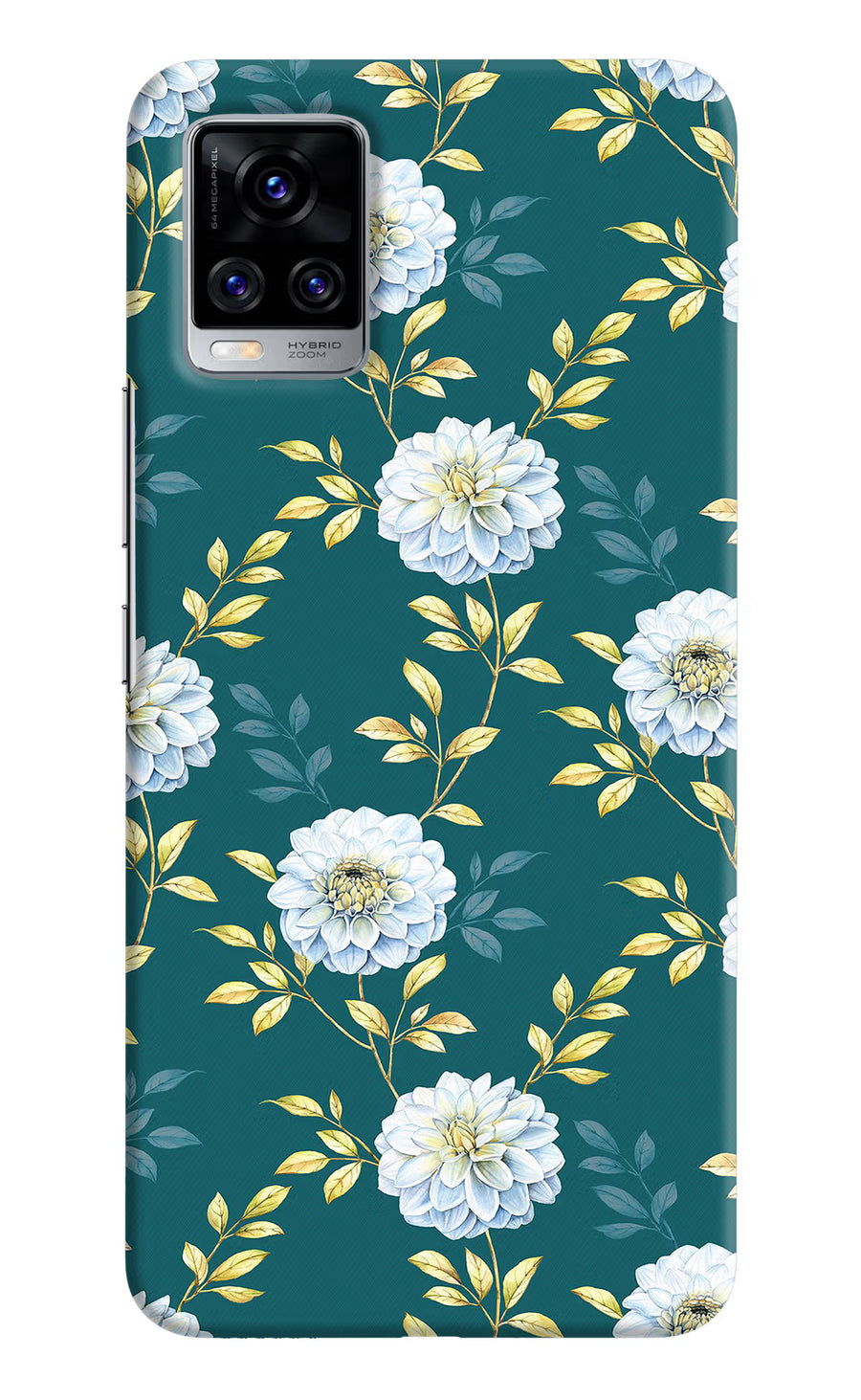 Flowers Vivo V20 Pro Back Cover, Hard case