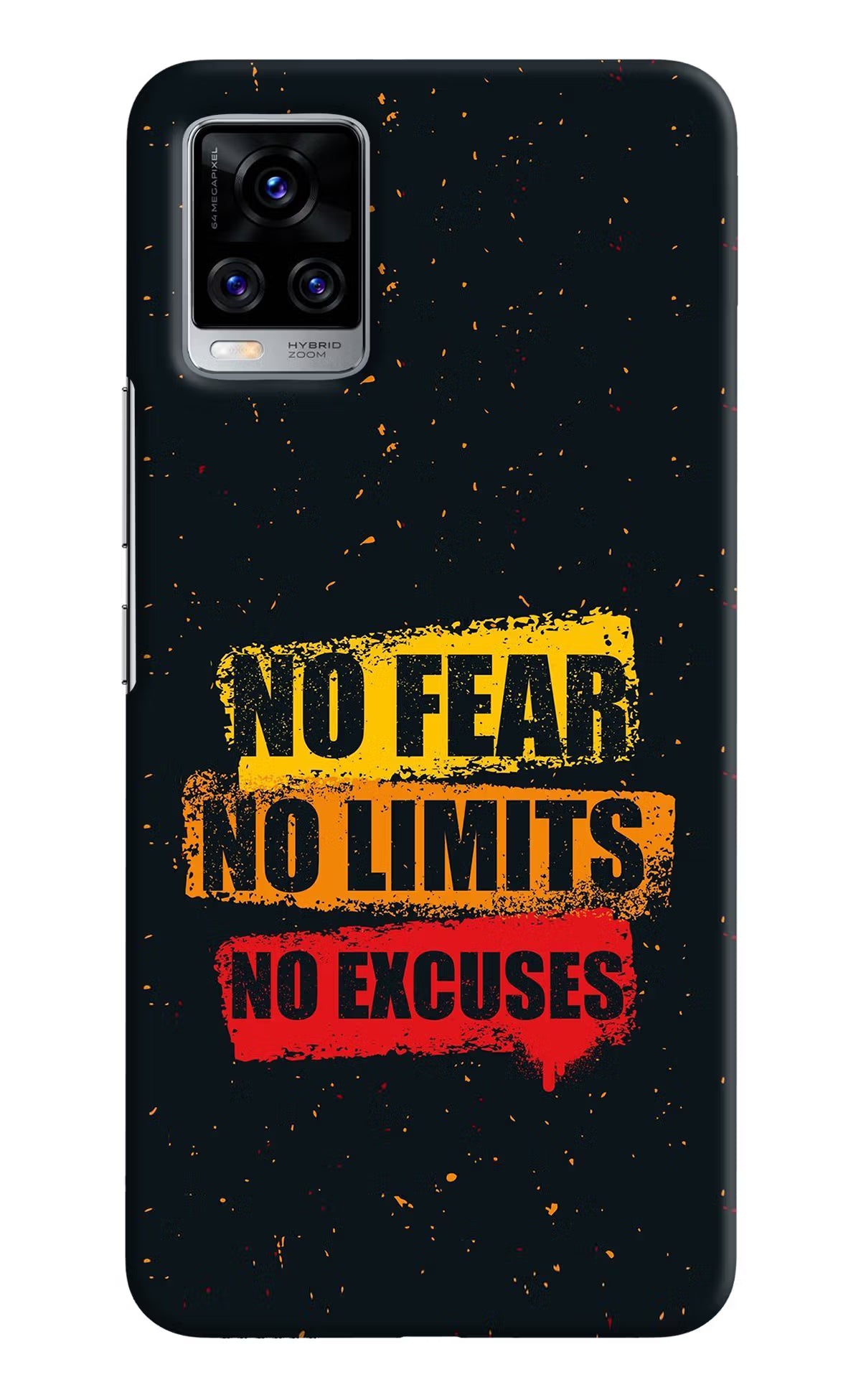 No Fear No Limits No Excuse Vivo V20 Pro Hard Case Back Cover by Casekaro