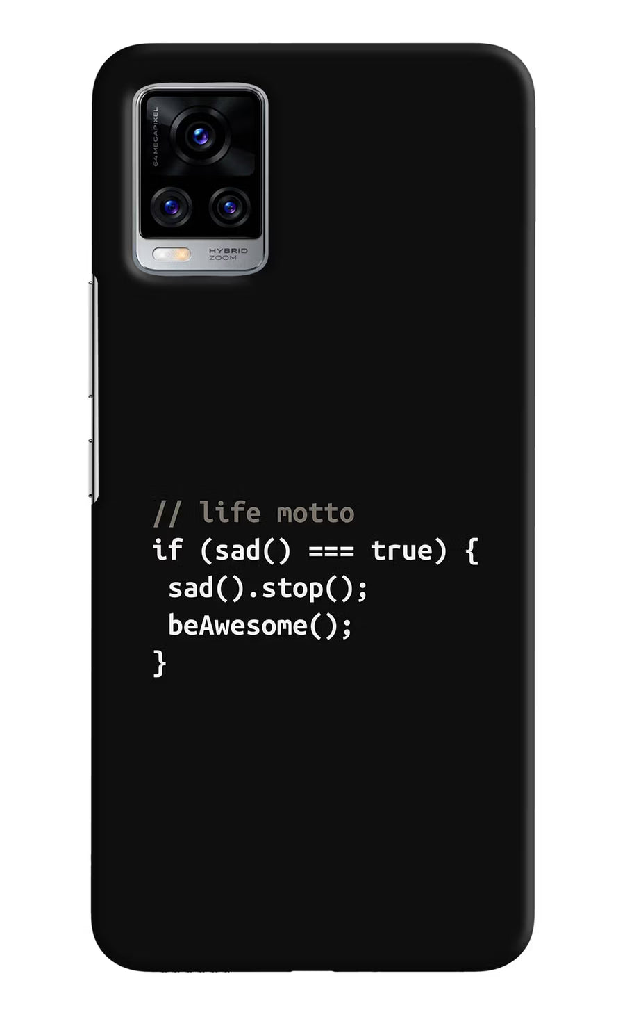 Life Motto Code Vivo V20 Pro Back Cover, Hard case