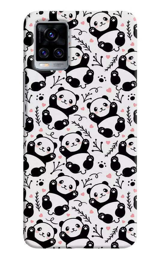 Cute Panda Vivo V20 Pro Hard Case Back Cover by Casekaro