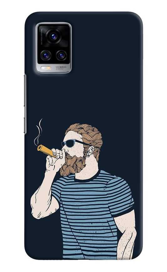 Smoking Vivo V20 Pro Hard Case Back Cover by Casekaro