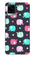Elephants Vivo V20 Pro Hard Case Back Cover by Casekaro