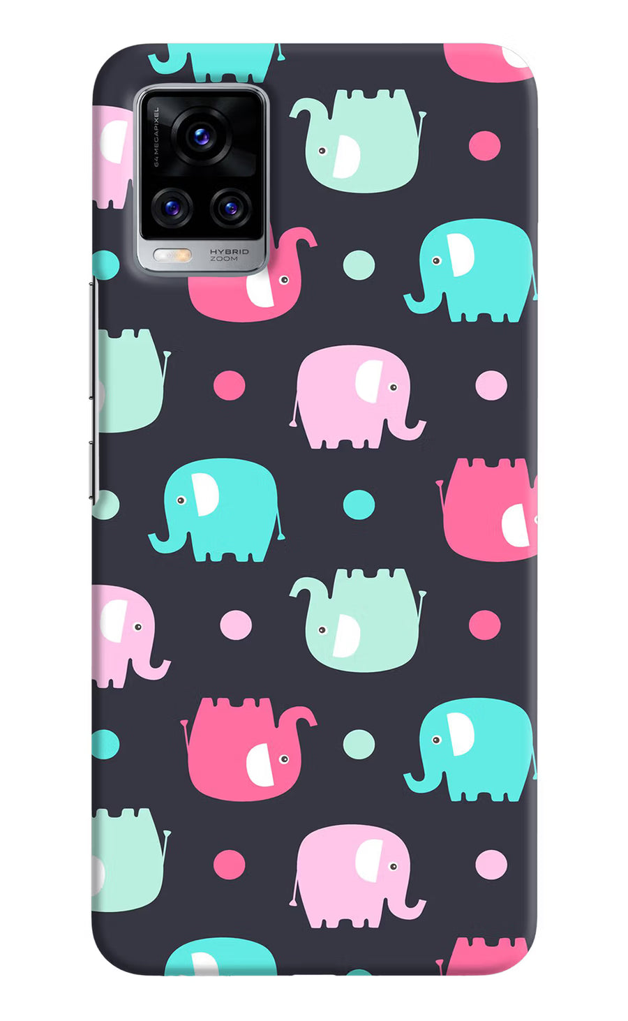 Elephants Vivo V20 Pro Back Cover, Hard case