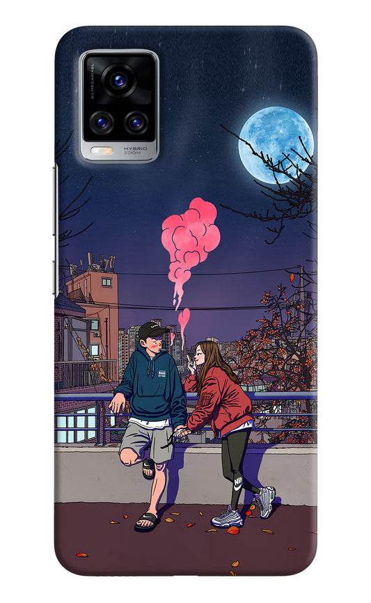 Chilling Couple Vivo V20 Pro Hard Case Back Cover by Casekaro
