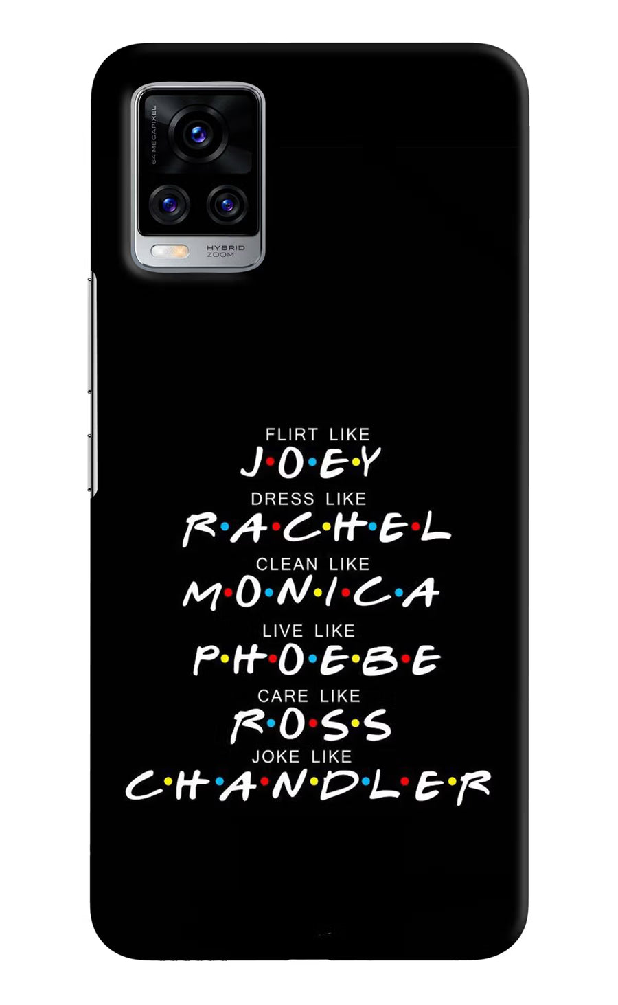 FRIENDS Character Vivo V20 Pro Back Cover, Hard case