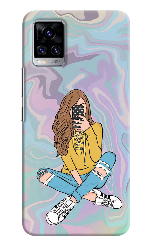 Selfie Girl Vivo V20 Pro Hard Case Back Cover by Casekaro