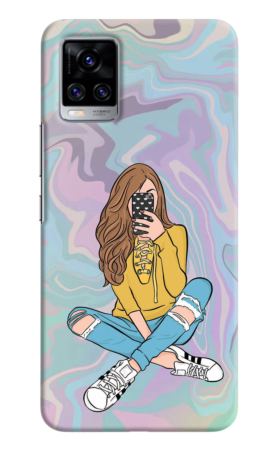 Selfie Girl Vivo V20 Pro Back Cover, Hard case