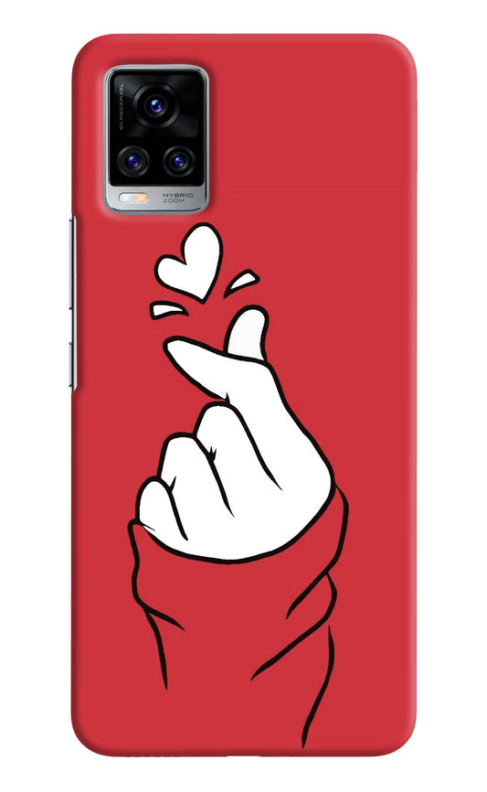 Korean Love Sign Vivo V20 Pro Hard Case Back Cover by Casekaro