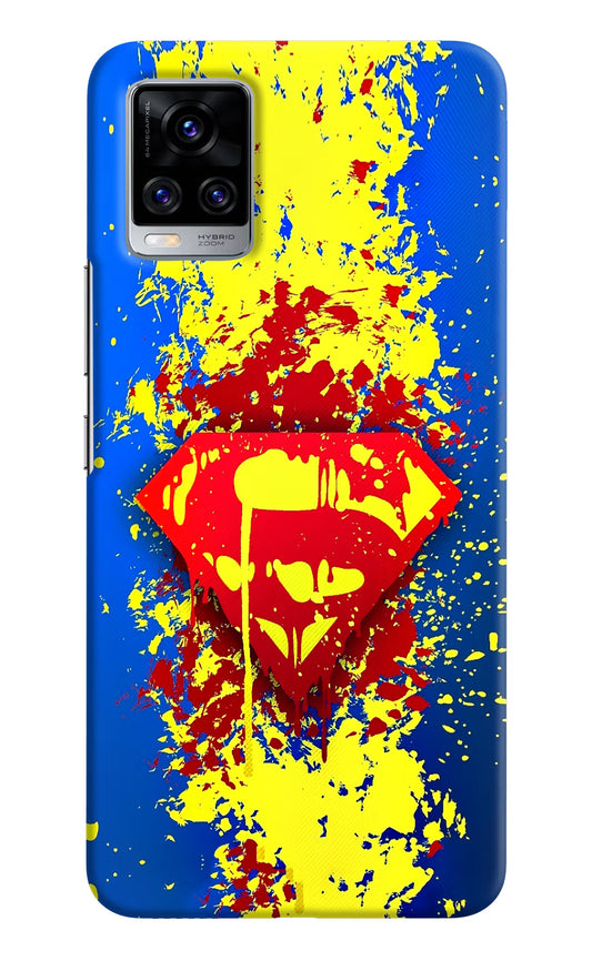 Superman logo Vivo V20 Pro Hard Case Back Cover by Casekaro