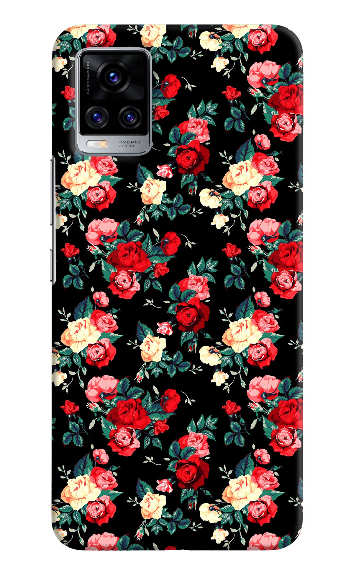 Rose Pattern Vivo V20 Pro Hard Case Back Cover by Casekaro