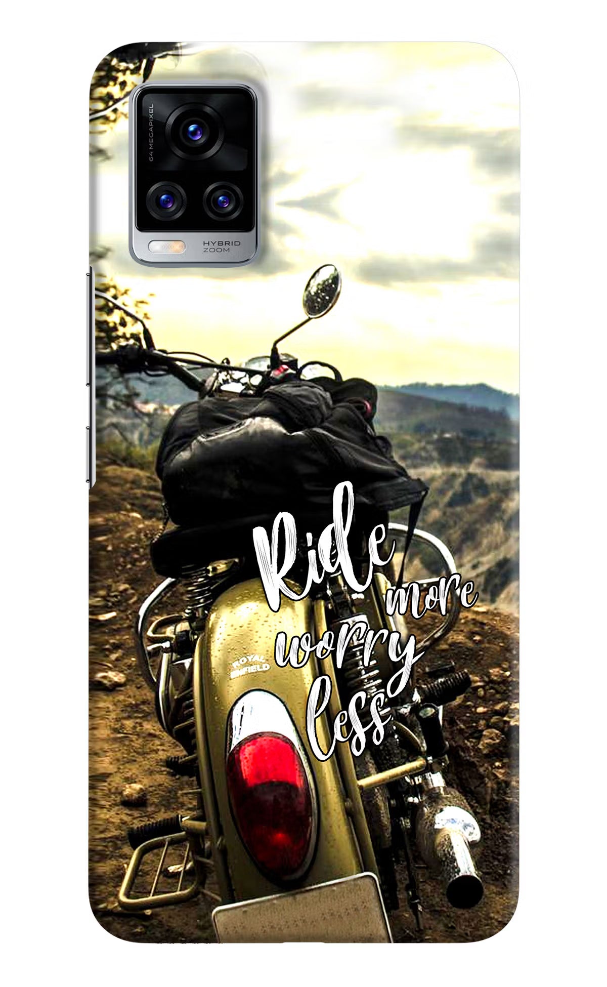 Ride More Worry Less Vivo V20 Pro Hard Case Back Cover by Casekaro