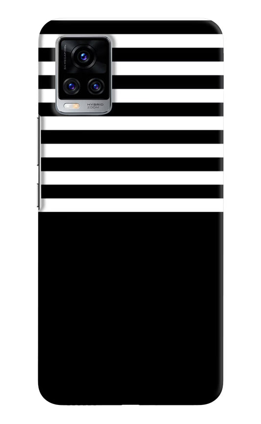 Black and White Print Vivo V20 Pro Hard Case Back Cover by Casekaro