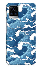 Blue Waves Vivo V20 Pro Hard Case Back Cover by Casekaro
