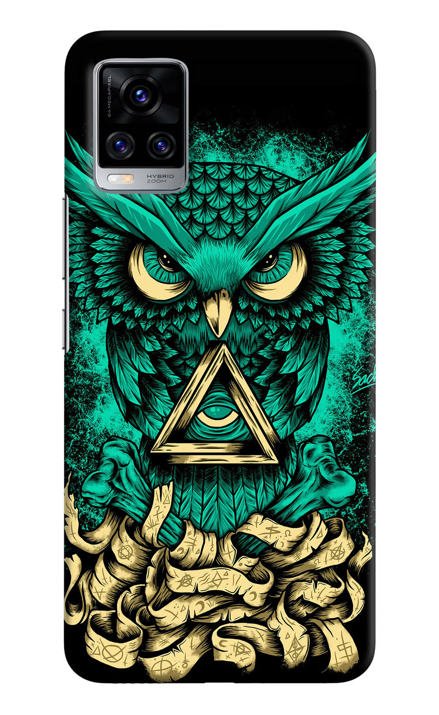 Green Owl Vivo V20 Pro Back Cover, Hard case