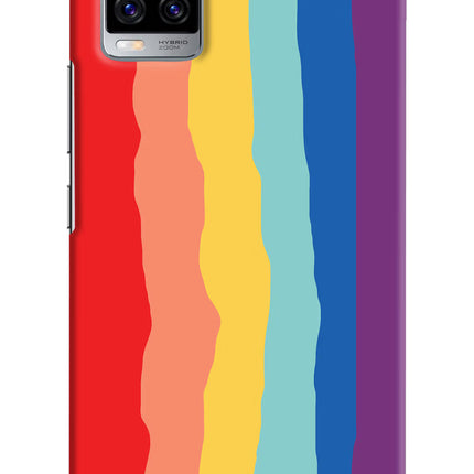 Rainbow Vivo V20 Pro Hard Case Back Cover by Casekaro
