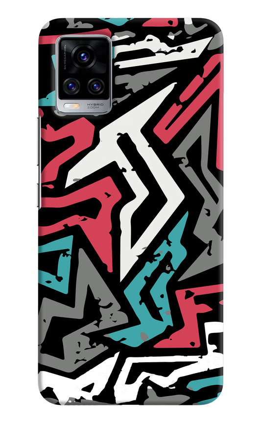 Geometric Graffiti Vivo V20 Pro Hard Case Back Cover by Casekaro
