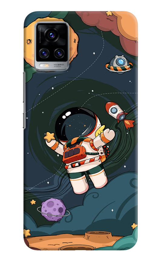 Cartoon Astronaut Vivo V20 Pro Hard Case Back Cover by Casekaro
