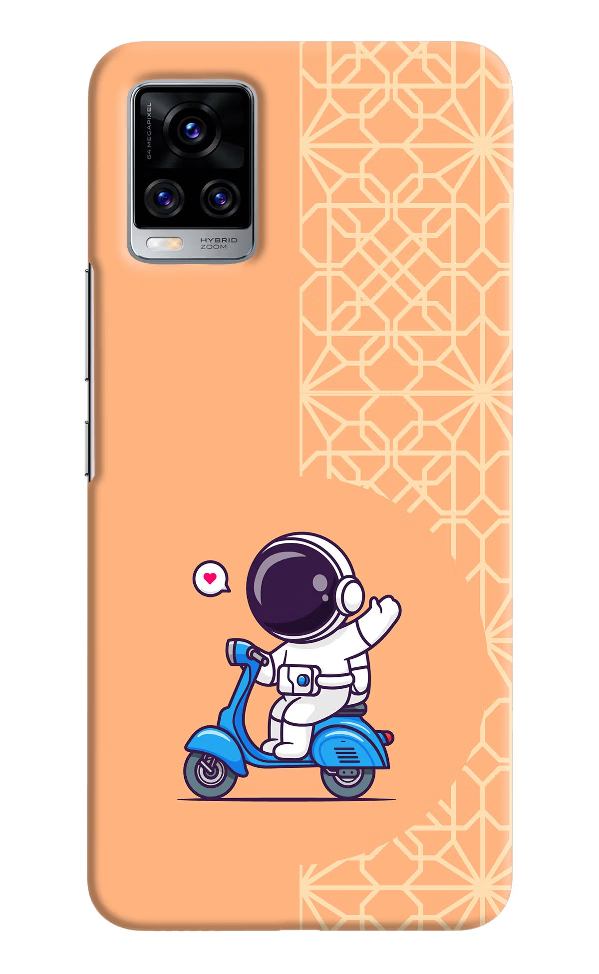 Cute Astronaut Riding Vivo V20 Pro Hard Case Back Cover by Casekaro