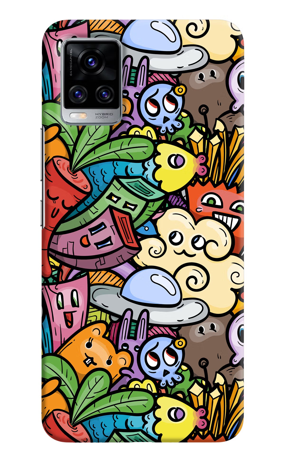 Veggie Doodle Vivo V20 Pro Hard Case Back Cover by Casekaro