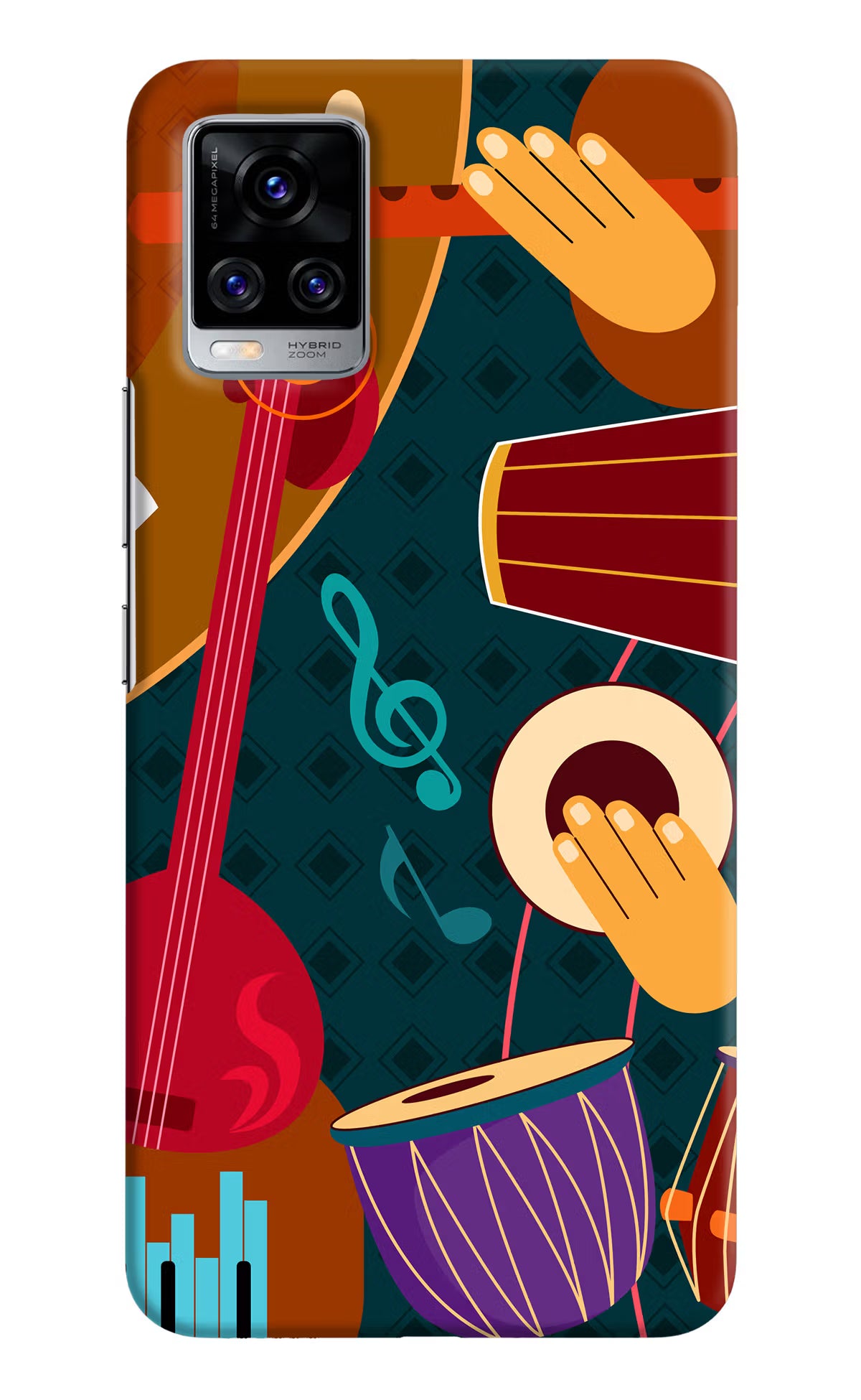 Music Instrument Vivo V20 Pro Hard Case Back Cover by Casekaro