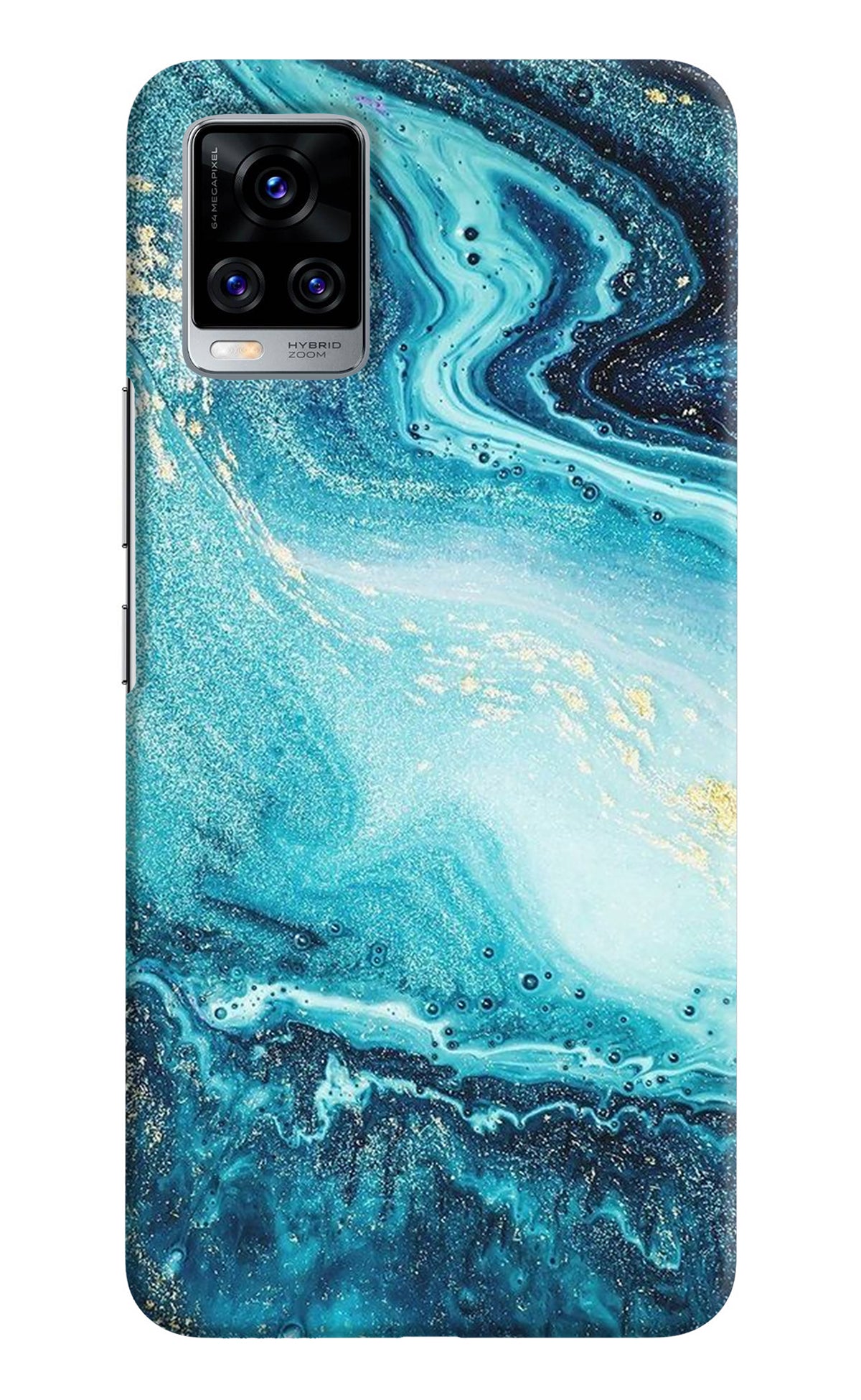 Blue Glitter Marble Vivo V20 Pro Back Cover