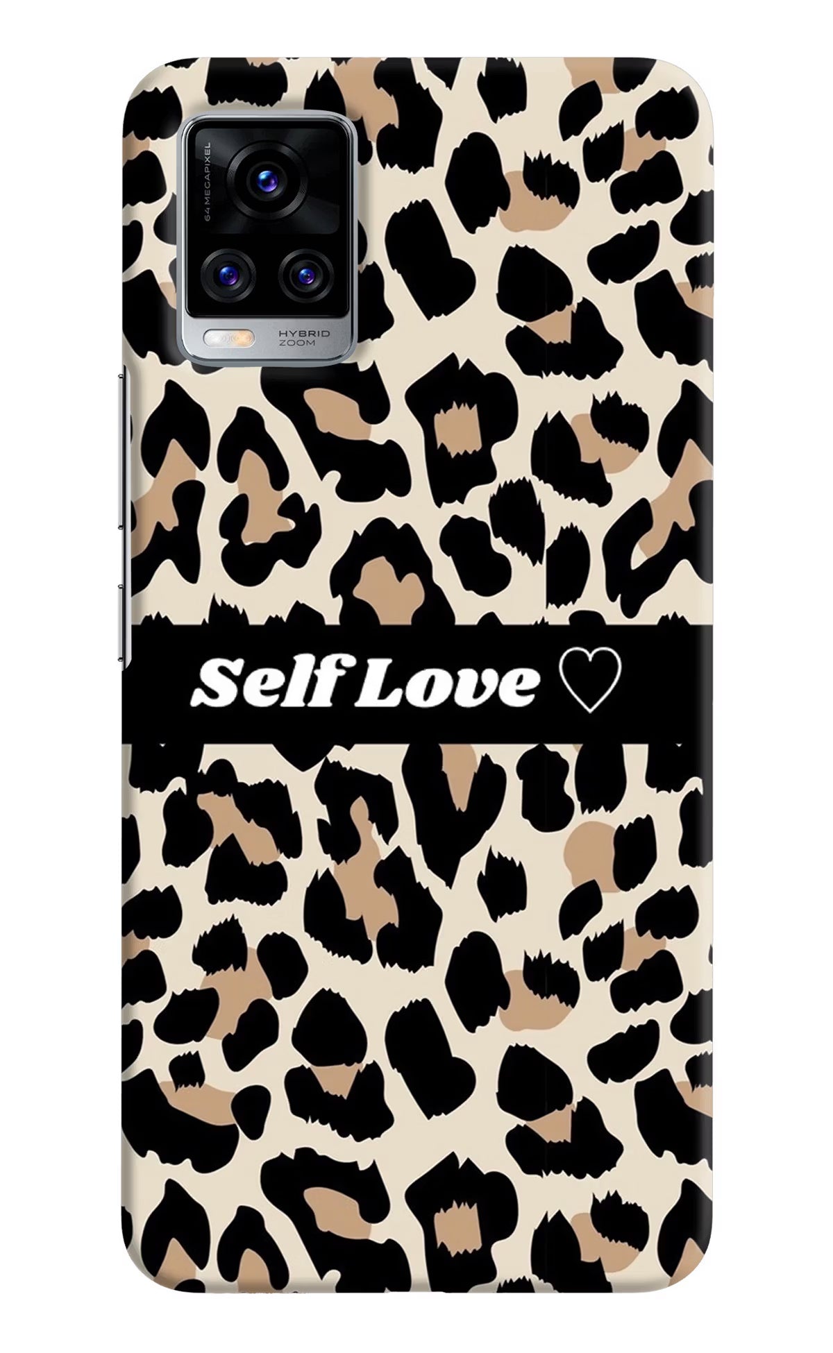 Leopard Print Self Love Vivo V20 Pro Hard Case Back Cover by Casekaro