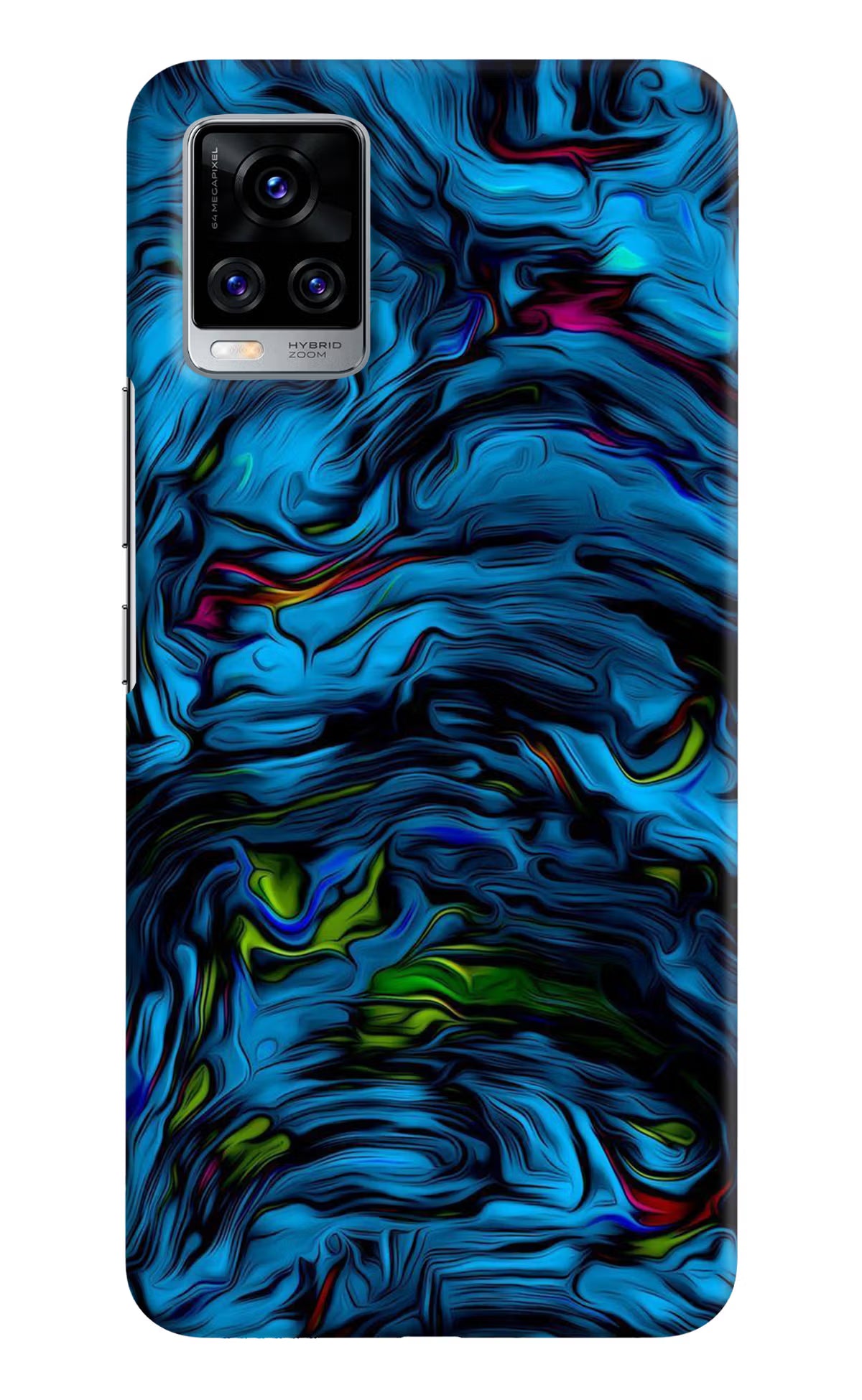 Dark Blue Abstract Vivo V20 Pro Hard Case Back Cover by Casekaro