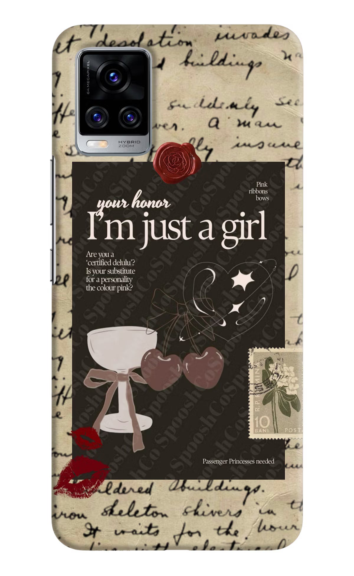 I am just a girl Vivo V20 Pro Hard Case Back Cover by Casekaro