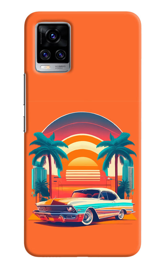 Palm Drive 80s Vivo V20 Pro Hard Case Back Cover by Casekaro