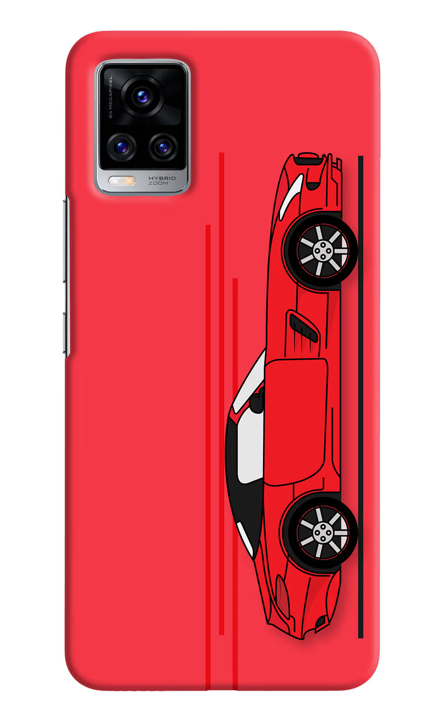 Red Velocity Vivo V20 Pro Back Cover, Hard case