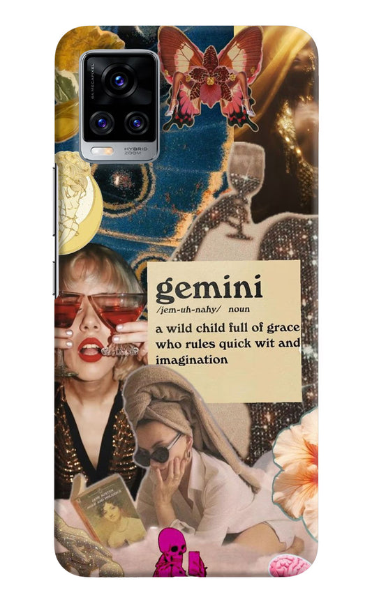 Gemini Zodiac Vivo V20 Pro Hard Case Back Cover by Casekaro