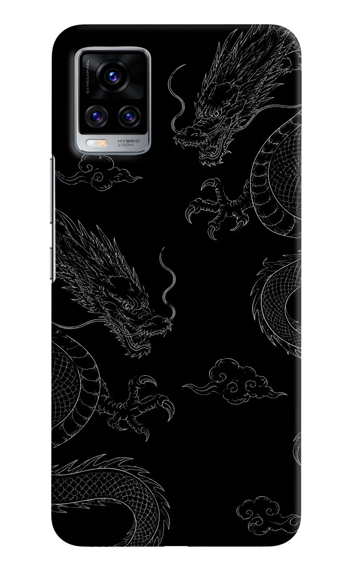 Twin Dragons Vivo V20 Pro Hard Case Back Cover by Casekaro