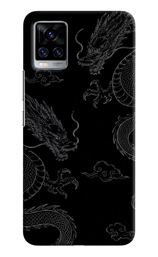 Twin Dragons Vivo V20 Pro Hard Case Back Cover by Casekaro