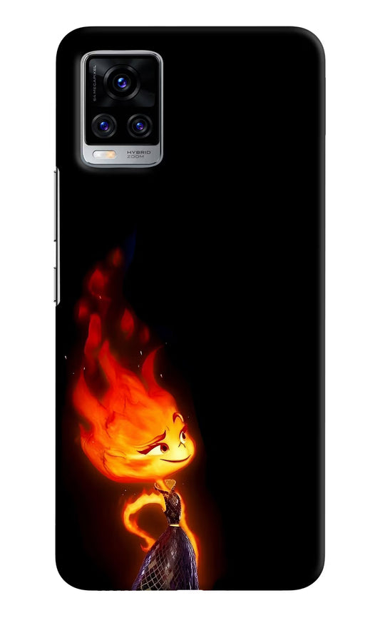 Ember Flame Vivo V20 Pro Hard Case Back Cover by Casekaro
