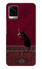 Midnight Cat Vivo V20 Pro Hard Case Back Cover by Casekaro
