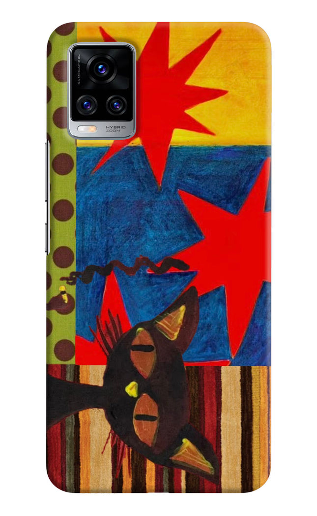 Pop Cat Vivo V20 Pro Hard Case Back Cover by Casekaro