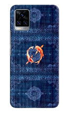 Koi Blue Vivo V20 Pro Hard Case Back Cover by Casekaro