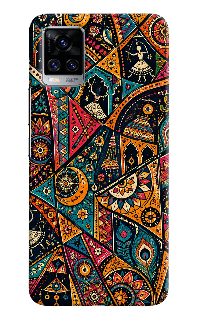 Folk Print Vivo V20 Pro Hard Case Back Cover by Casekaro