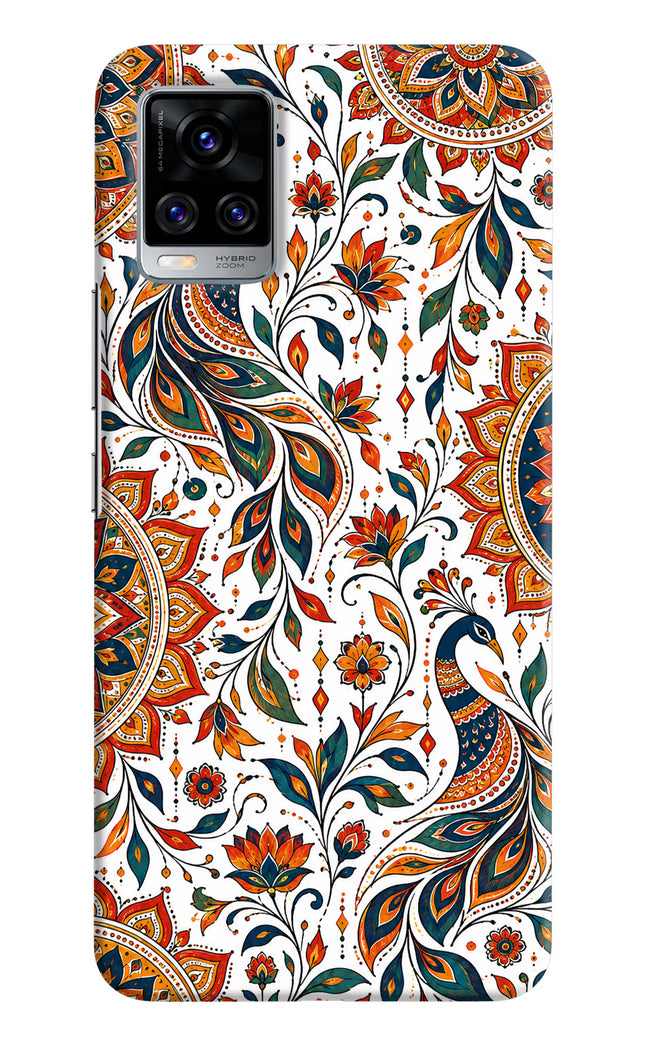 White Mayura Vivo V20 Pro Hard Case Back Cover by Casekaro