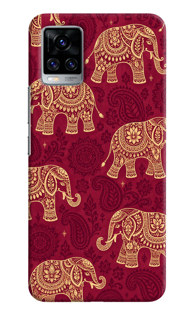 Maroon Elephant Vivo V20 Pro Hard Case Back Cover by Casekaro