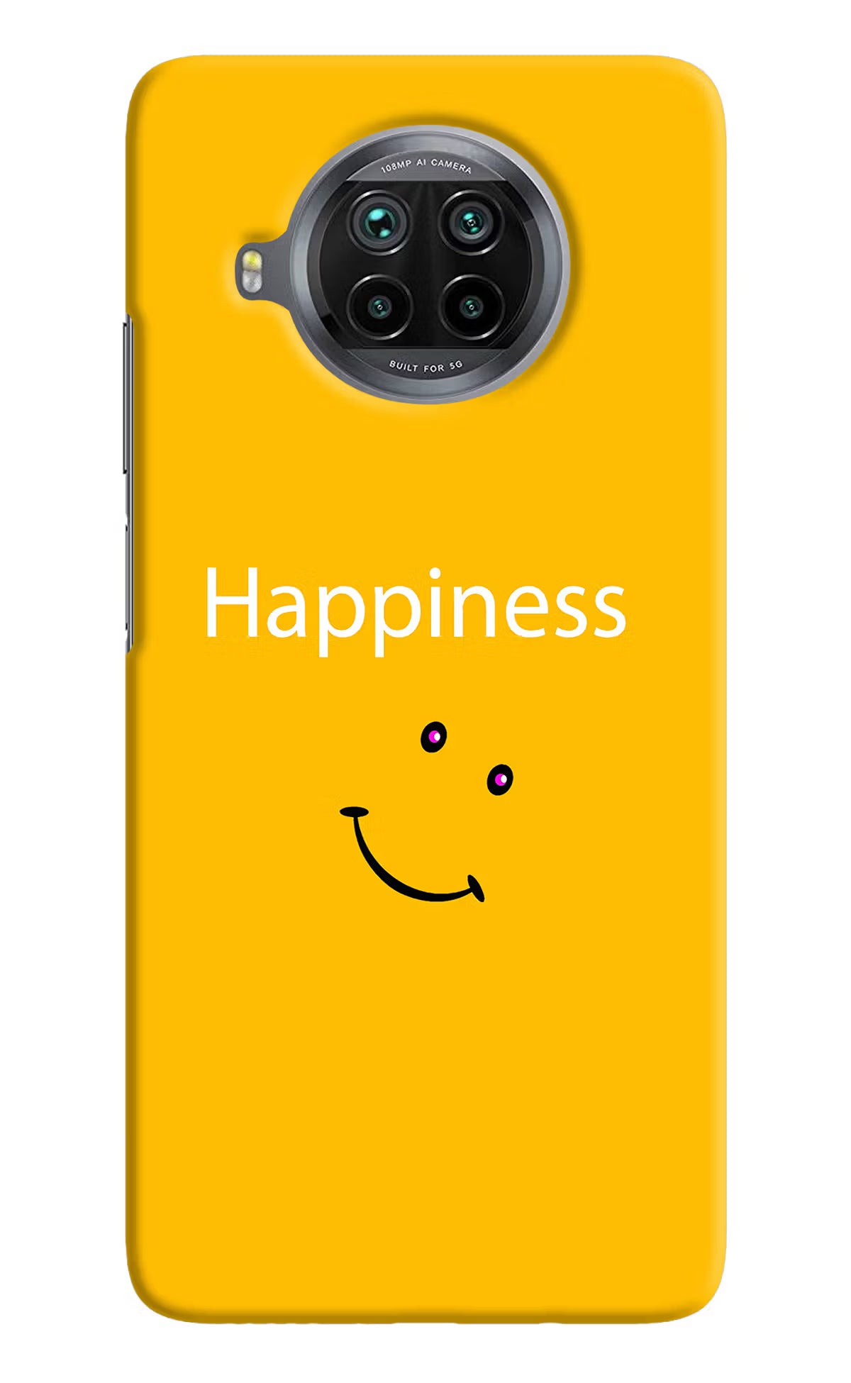 Happiness With Smiley Mi 10i Hard Case Back Cover by Casekaro