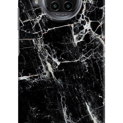 Black Marble Texture Mi 10i Hard Case Back Cover by Casekaro