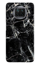 Black Marble Texture Mi 10i Hard Case Back Cover by Casekaro