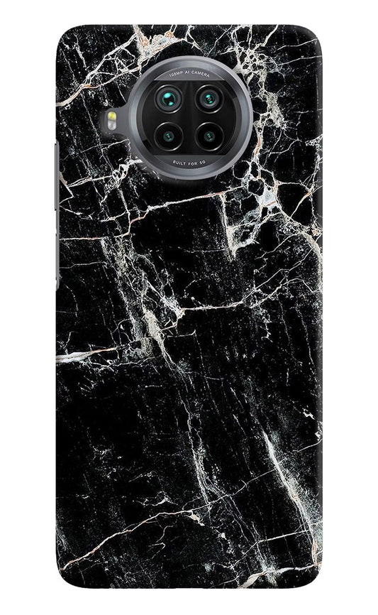 Black Marble Texture Mi 10i Hard Case Back Cover by Casekaro