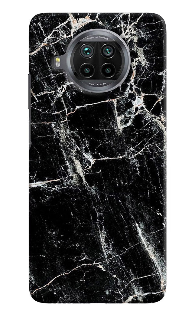 Black Marble Texture Mi 10i Hard Case Back Cover by Casekaro