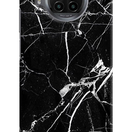 Black Marble Pattern Mi 10i Hard Case Back Cover by Casekaro